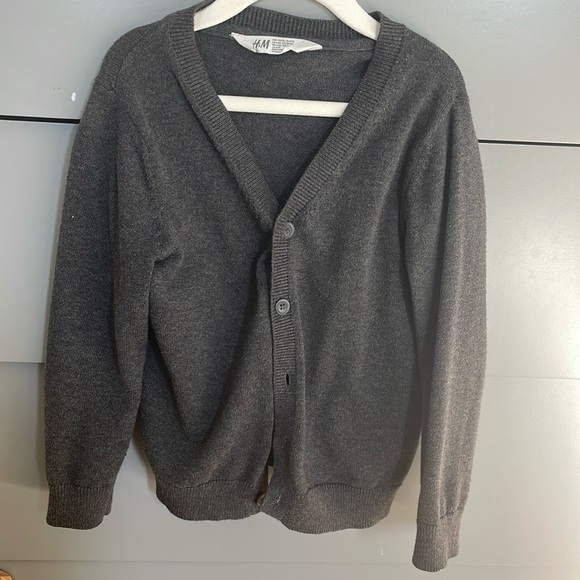 H&M  Fine Knit Cardigan - Dark grey - Picture 2 of 5
